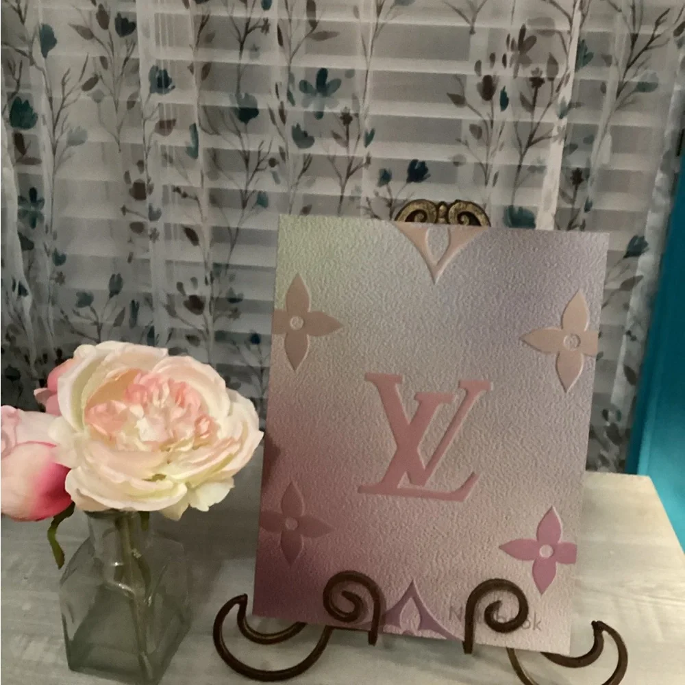 Fashion Notebook /Journal Pastel Pink and & light Gray